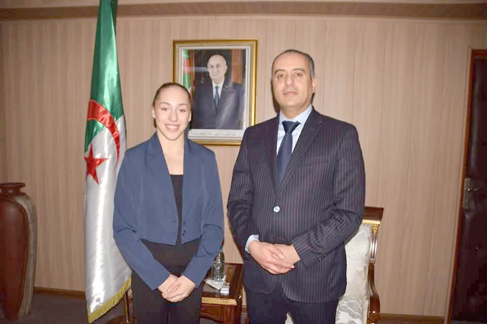 Le ministre des Sports  reçoit Kaylia Nemour