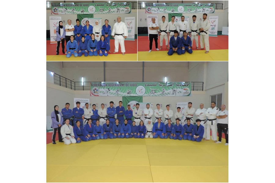 La sélection nationale de judo, cadets et minimes, en stage à Fouka